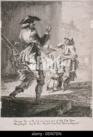 Gaukler, Schreie von London 1760. Künstler: Paul Sandby Stockfoto