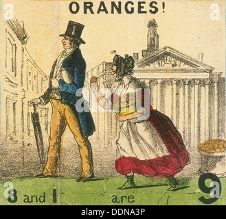 "Orangen!", Schreie von London, c1840. Künstler: TH Jones Stockfoto