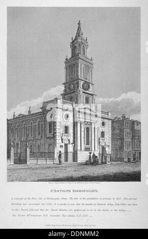 Blick von der Kirche St Botolph ohne Bishopsgate, City of London, 1812. Künstler: Joseph Skelton Stockfoto