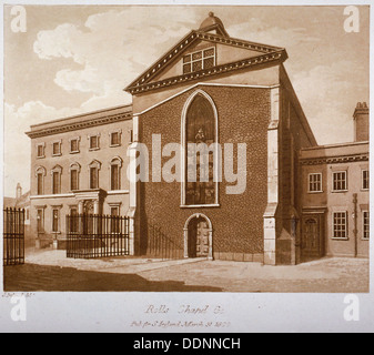 Rollen-Kapelle, Chancery Lane, City of London, 1800. Künstler: Anon Stockfoto