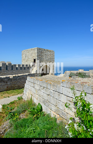 Mittelalterliche Festung am Kap Kaliakra, Schwarzmeerküste, Bulgarien Stockfoto