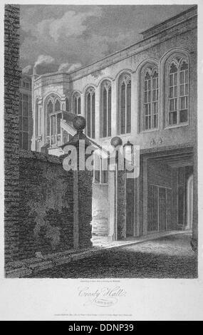 Der Eingang zum Crosby Hall keine 36 Bishopsgate, City of London, 1804. Künstler: James Sargant Storer Stockfoto