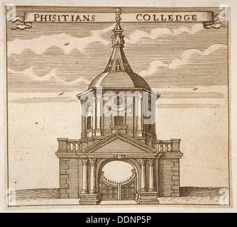 Gateway an das Royal College of Physicians, City of London, 1700. Künstler: Anon Stockfoto
