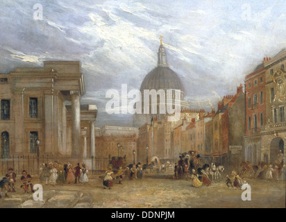 Der alte General Post Office und St Martin's le Grand', 1835. Artist: George Sidney Shepherd Stockfoto