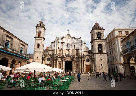 He Kathedrale Catedral de San Cristobal auf dem Platz Plaza De La Catedral in alten Havanna La Habana Vieja, Havanna, Kuba, Karibik Stockfoto
