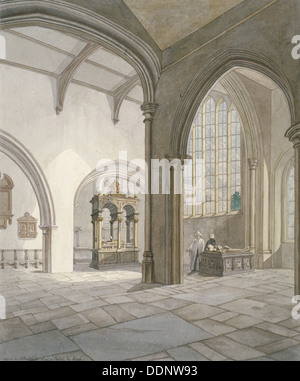 Innen Südwesten Blick auf die Kirche von St. Helena, Bishopsgate, London, 1820. Künstler: Frederick Nash Stockfoto