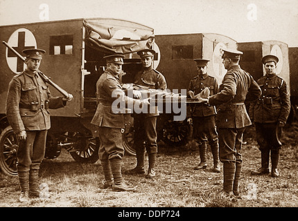 Rotes Kreuz Bereich Krankenwagen während WW1 Stockfoto