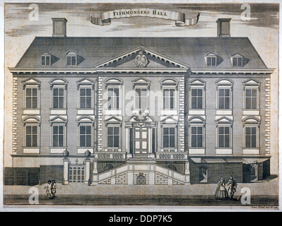 Fischhändler Hall, City of London, c1750.                 Künstler: Sutton Nicholls Stockfoto