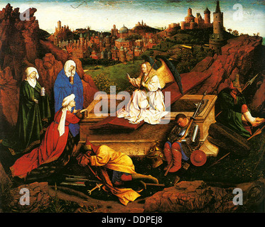 Die drei Marien am Grab, c. 1440. Künstler: Eyck, Hubert (Huybrecht), van (ca. 1370-1426) Stockfoto