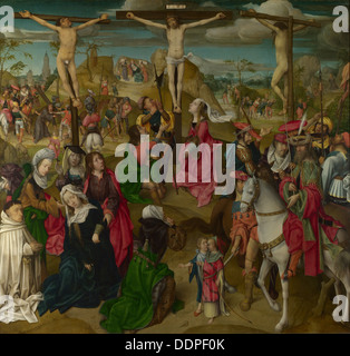 Die Kreuzigung (Triptychon: Szenen aus der Passion Christi, zentrale Systemsteuerung), C. 1510. Artist: Master von Delft (aktive Anfang des 16. Cen.) Stockfoto