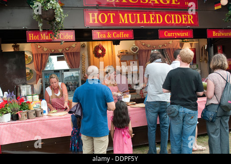 Deutsches Essen stall, Lambeth Country Show 2013, Brockwell Park, London, UK Stockfoto