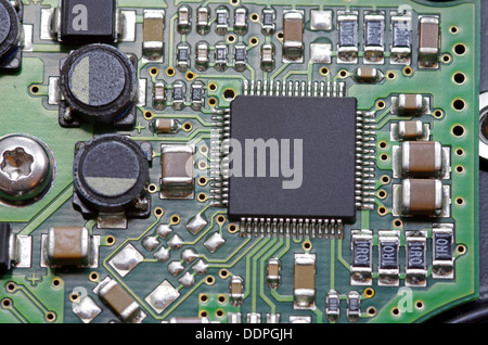 Schließen Sie herauf Bild eine Elektronikplatine Stockfoto