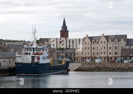 MV Shapinsay verkehrt zwischen Kirkwall und Shapinsay. Im Hafen von Kirkwall gezeigt. Stockfoto