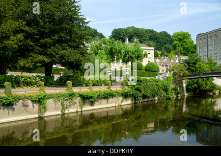 Fluß Avon, Bradofrd on Avon, Wiltshire, England. Stockfoto