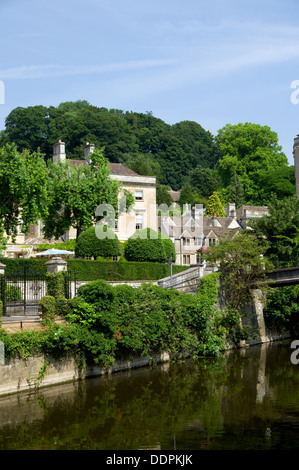 Fluß Avon, Bradofrd on Avon, Wiltshire, England. Stockfoto