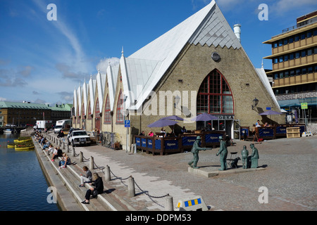 Feskekörka (Fisch Kirche) innen Fischmarkt Gehäuse als auch eine der besten Restorants in der Stadt. Göteborg, Schweden. Stockfoto