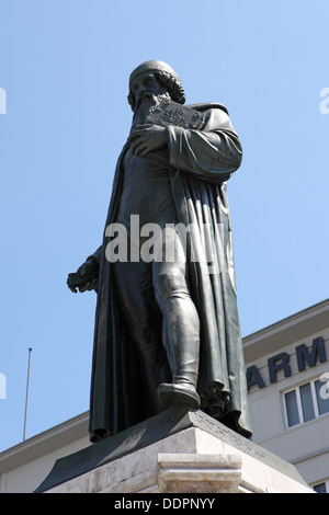 Statue von Johannes Gutenberg in Mainz, Deutschland. Stockfoto