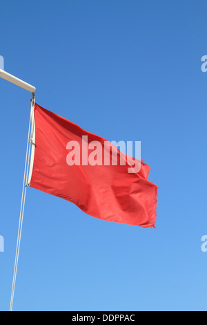 Rote Warnung Flagge. Point Pleasant Beach, New Jersey, USA Stockfoto