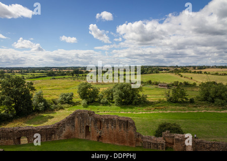 Blick über Kenilworth aus Kenilworth Castle Stockfoto