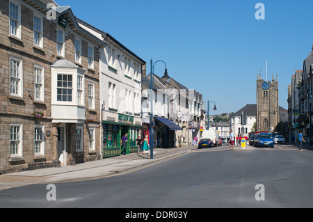 Fore Street, Okehampton Stadtzentrum, Devon England UK Stockfoto