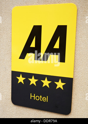 AA 4 Sterne Hotel Zeichen UK Stockfoto