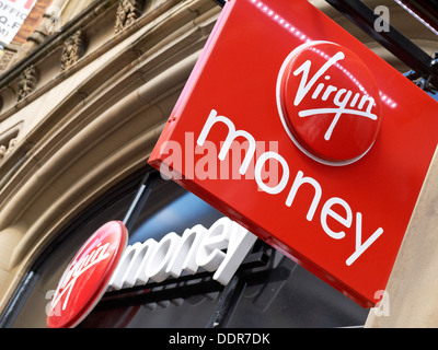 Virgin Money anmelden Außenwand in Manchester UK Stockfoto