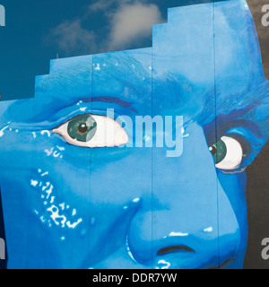 Blue Man Group Billboard bei Sharp Aquos Theater, Universal CityWalk, Orlando, Florida, USA Stockfoto