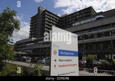 Royal Free Hospital, Pond Street, Hampstead, London. UK Stockfoto