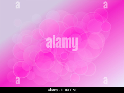 Transparente weiße Kreise auf lila mesh Verlaufshintergrund Stockfoto