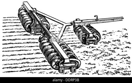 Landwirtschaft, Werkzeuge, Ringwalze, Holzstich, Anfang des 20. Jahrhunderts, Grafik, Grafik, Grafik, landwirtschaftliche Arbeit, Landarbeit, Landarbeit, Bodenbearbeitung, Tilth, Ackerbau, Anbau, Roller, Rollen, Rollen, Rolle, Landwirtschaft, Landwirtschaft, Werkzeug, Werkzeuge, Scheibenwalze, Scheibenwalzen, Cambridge Roller, Cambridge Roller, Compound Roller, Kompundwalzen, Ringwalze, Ringwalzen, historisch, historisch, 1900er, 1910er, zusätzliche-Rechte-Clearenzen-nicht verfügbar Stockfoto