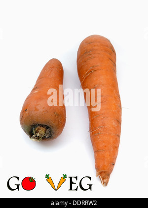 Karotte, Daucus Carota var. Mativue, Go Veg, Konzept Stockfoto