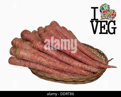 Karotte, Daucus Carota var. Mativue, Go Veg, Konzept Stockfoto