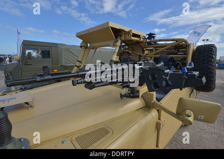 Eine britische Armee Landrover in Wüste Farben. Stockfoto