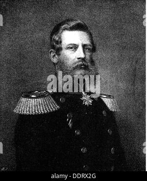 Friedrich III., 18.10.1831 - 15.6.1888, Deutscher Kaiser 9.3. - 15.6.1888, Porträt, Holzgravur nach Zeichnung durch Th. Hellwig, 1886, Stockfoto