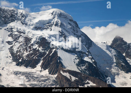 Breithorn Westgipfel (westlichen Breithorn) in den Walliser Alpen vom Gornergrat, Schweiz. Stockfoto