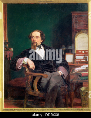 Charles Dickens, englischer Schriftsteller, 19. Jahrhundert. Künstler: William Powell Frith Stockfoto