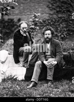 Sir Edward Burne-Jones und William Morris, 19. Jahrhundert. Künstler: Frederick Hollyer Stockfoto