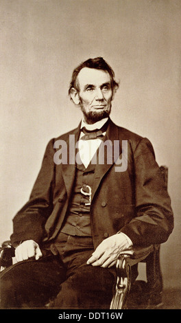 Abraham Lincoln, 16. Präsident der Vereinigten Staaten, der 1860er Jahre. Künstler: unbekannt Stockfoto