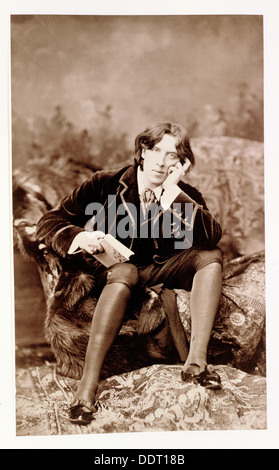 Oscar Wilde, irischer geboren Witz und Dramatiker, 1882. Künstler: unbekannt Stockfoto