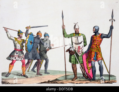 Angelsächsische Krieger, 19. Jahrhundert. Künstler: unbekannt Stockfoto