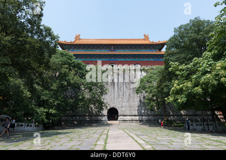 Ming-Gräber, Nanjing, China. Vorplatz der Seele-Turm. Stockfoto