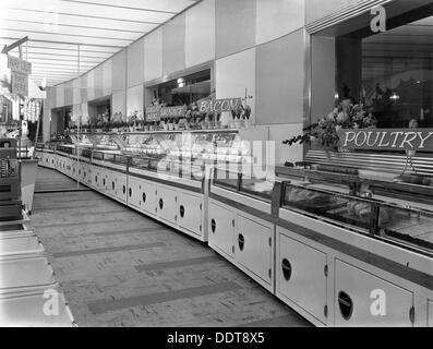 Neue Co-op-zentrale Metzgerei Abteilung, Barnsley, South Yorkshire, 1957. Künstler: Michael Walters Stockfoto