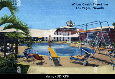 Swimmingpool, Wilbur Clarks Desert Inn, Las Vegas, Nevada, USA, 1951. Artist: Unbekannt Stockfoto