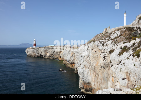 Leuchtturm an der Europa-Punkt in Gibraltar Stockfoto