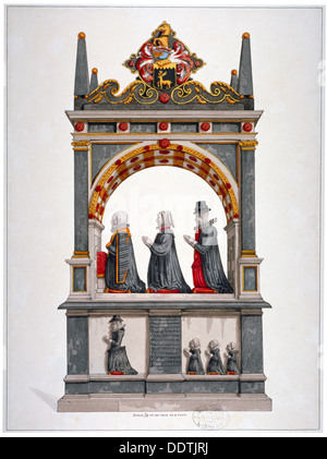 Denkmal für Stadtrat Richard Humble und Familie, St Saviour Kirche, Southwark, London, c1700.       Künstler: Anon Stockfoto