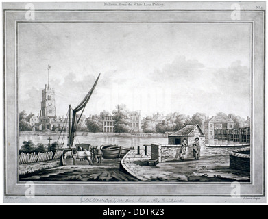 Blick auf Fulham von White Lion Inn, Putney, London, 1783. Künstler: Robert Laurie Stockfoto