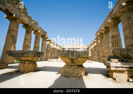 Der Tempel der Hera Tempel E, Selinunte (Selinus), Sizilien, Italien. Künstler: Samuel Magál Stockfoto