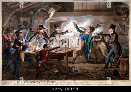 "Cato Street Verschwörer...", 1820. Künstler: George Cruikshank Stockfoto