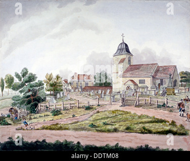 St Pancras Old Church, London, 1761. Künstler: William Pennington Stockfoto