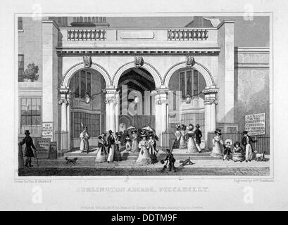 Burlington Arcade, Westminster, London, 1828. Künstler: William Tombleson Stockfoto